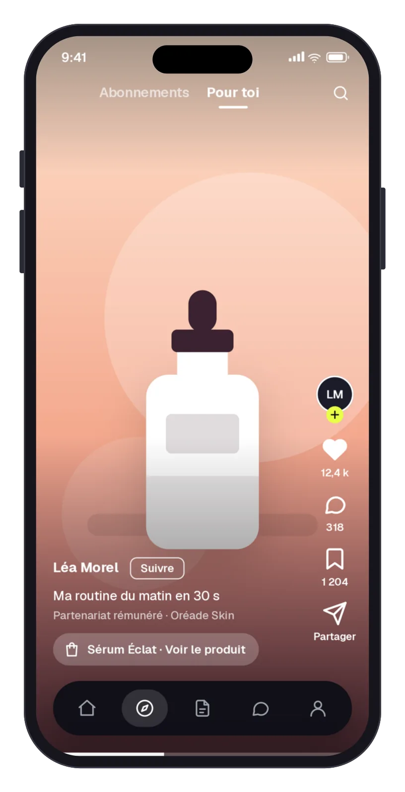 Fil vidéo façon Reels dans l’app AFILIA